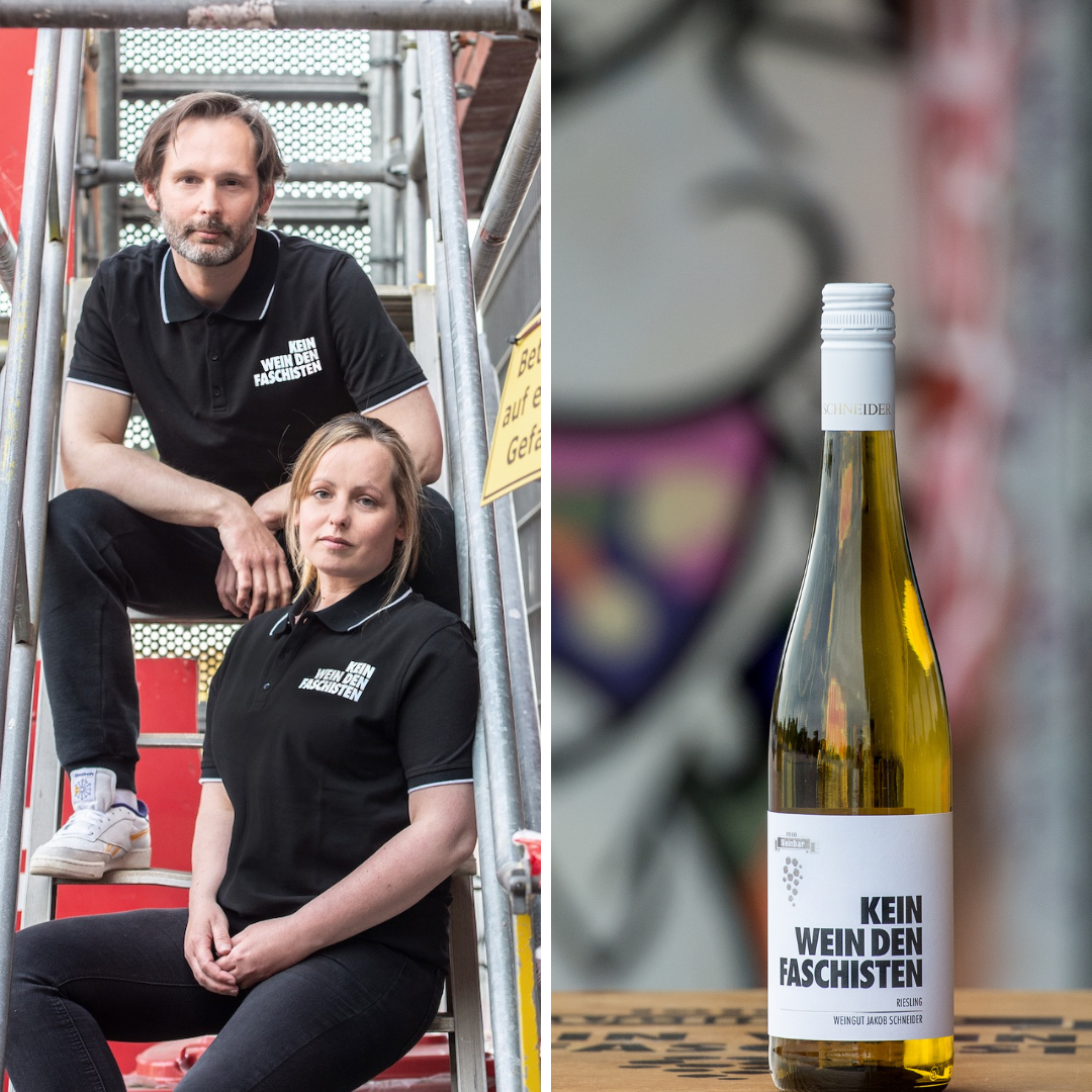 KEIN WEIN DEN FASCHISTEN Riesling Poloshirt-Bundle (unisex)