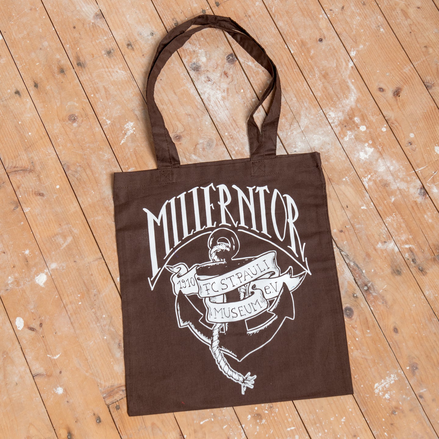 Millerntor-Anker Baumwolltasche (dunkelbraun)