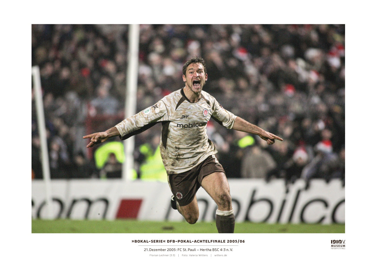 Poster „Bokal-Serie 2005/06: Florian Lechner im DFB-Pokal-Achtelfinale gegen Hertha BSC“