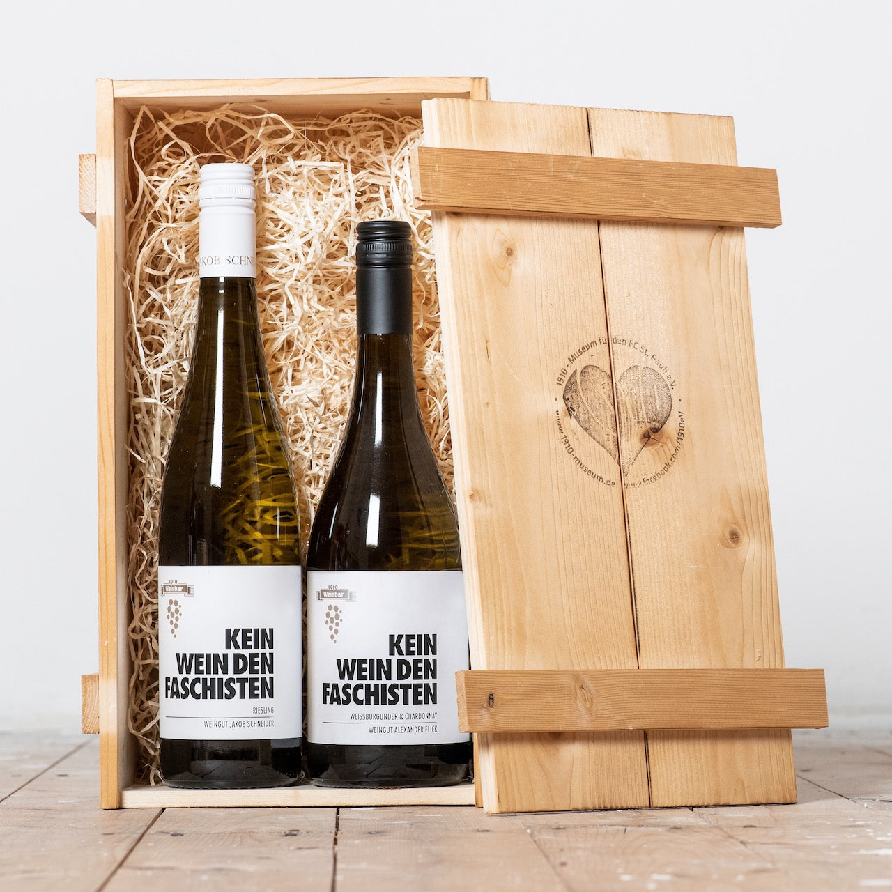 Wein-Geschenk: Weißburgunder-Chardonnay  + Riesling (2er-Kiste)