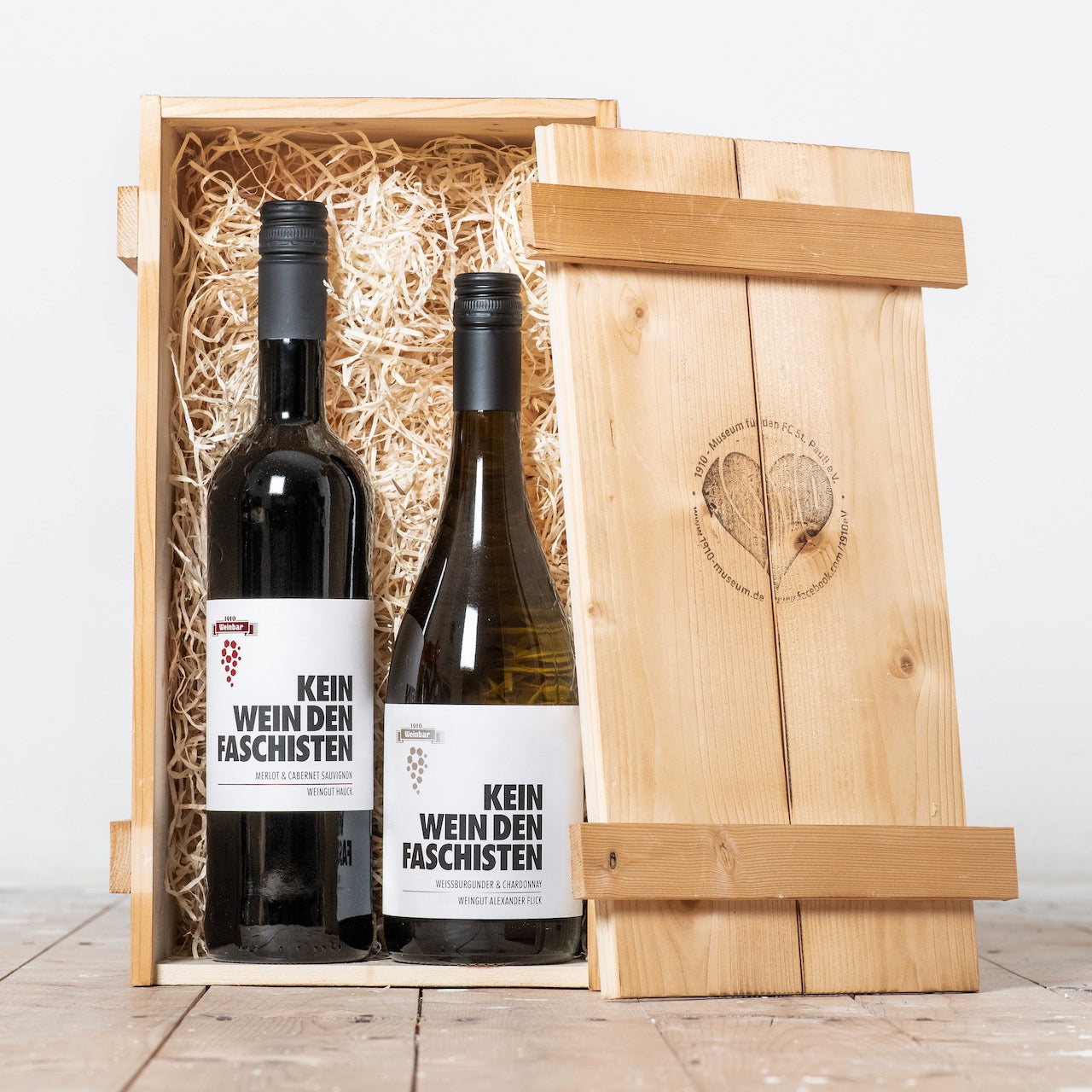 Wein-Geschenk: Merlot & Cabernet Sauvignon + Weißburgunder-Chardonnay  (2er-Kiste)